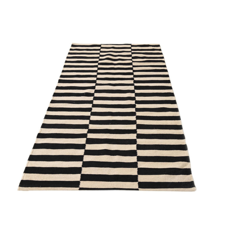 Tapis noir et blanc Orta