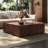 Wood Square Coffee Table with Storage Drawers for Living Room & Home Office