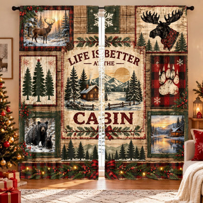 Semi Sheer Curtain Panel Pair
