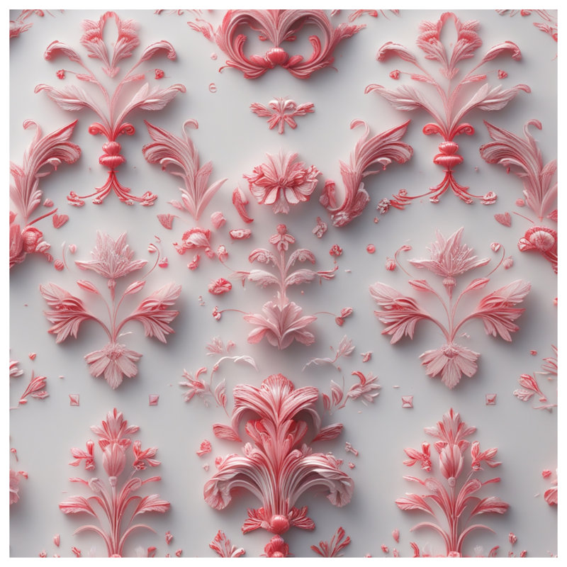 Édredon ornement floral rose, Simple extra long