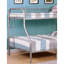 Lit superposé simple au-dessus de double en métal argenté avec côtés de style contemporain pour une utilisation efficace de l'espace de la chambre à coucher