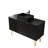48" Bathroom Vanity with Black Rectangular Cermaic Basin