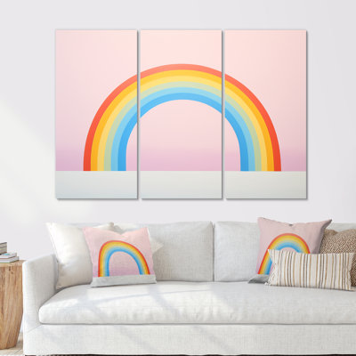 Minimalisme, arc-en-ciel, impression d'art mural