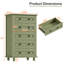 Commode 5 tiroirs l 25,98 po-845590340