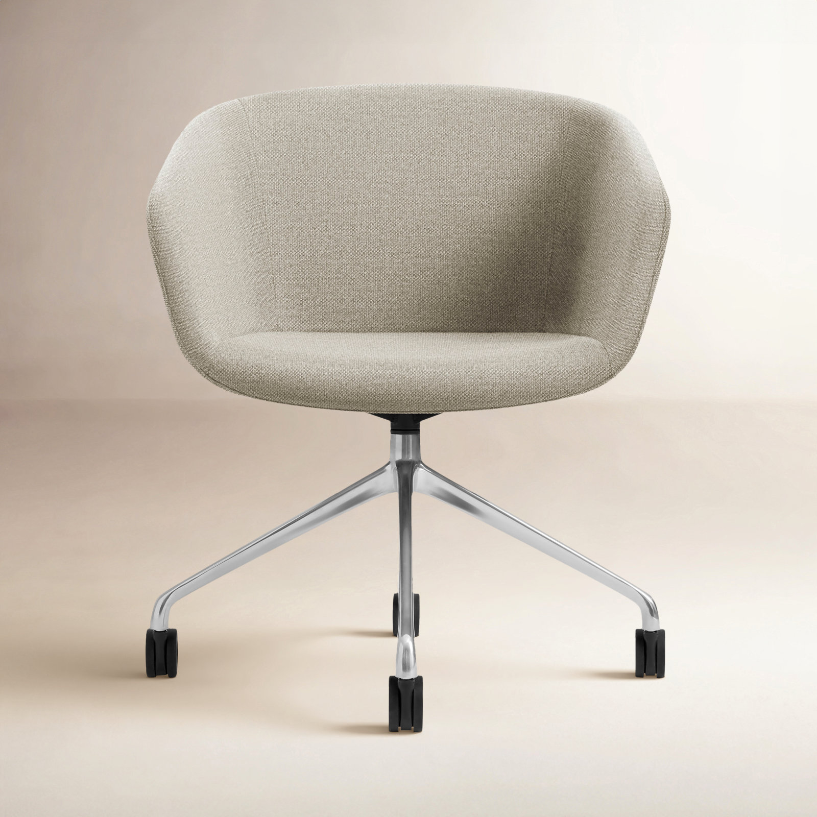 Host Velvet Office Chair, Tait Stone Textured Basketweave