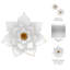 Décoration murale florale en métal avec motif de pétales superposés, décoration murale moderne glamour pour l'intérieur-1411140267