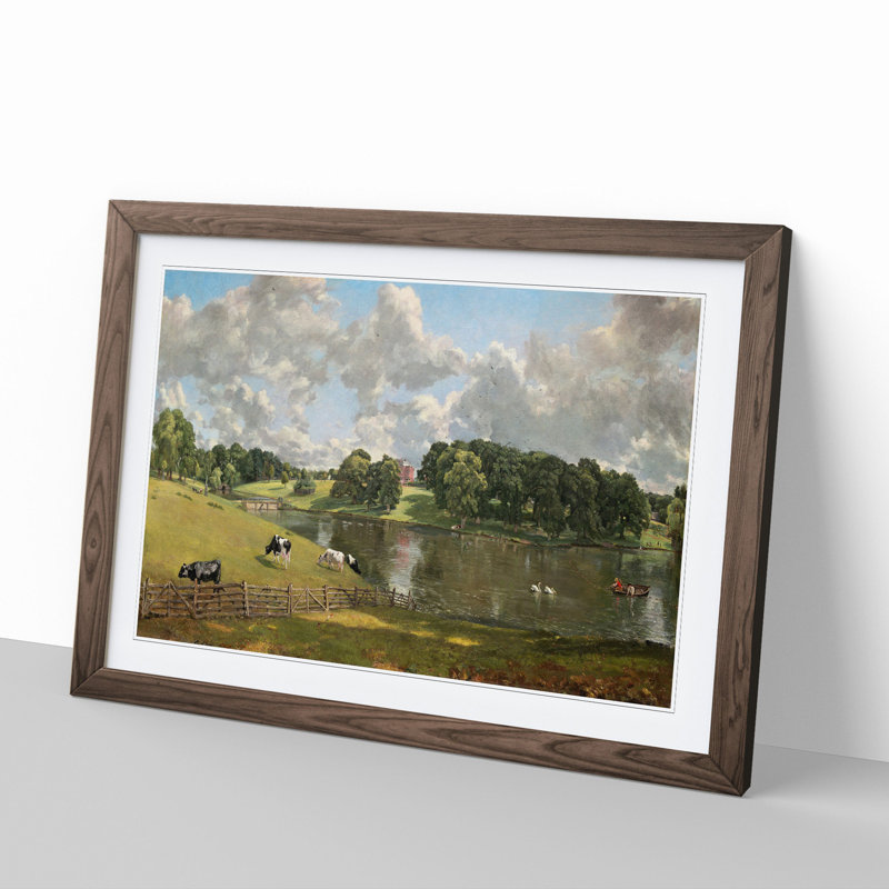 Wivenhoe Park in Essex by John Constable - Picture Frame Painting, Walnut Framed, 48cm H x 65cm W x 2cm D