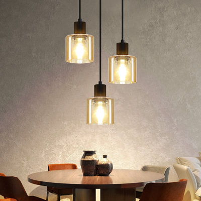 Amarieon 3 - Light Amber Glass Pendant