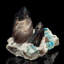 Quartz fumé avec Amazonite et albite