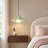1-Light Dimmable Gray-Green Scalloped Petal Metal Pendant Light-64811491