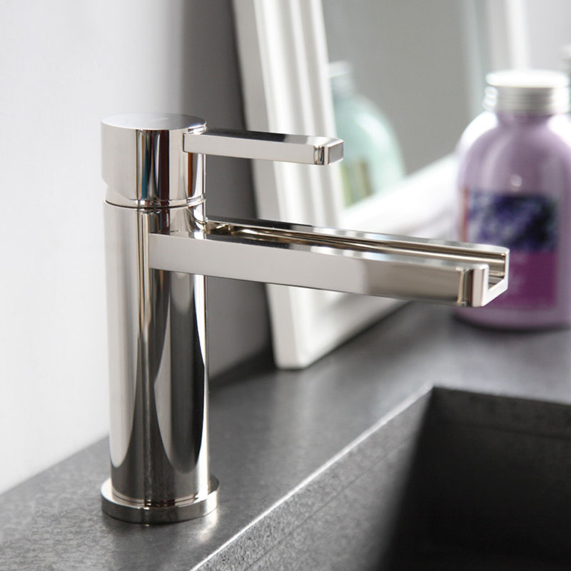 Capri Single Hole Bathroom Faucet, Polished Nickel
