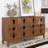 60.5" Mid Century Sideboard Buffet Cabinet With 4 Doors & Adjustable Shelves