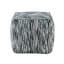 Pouf en tissu multicolore de 16 po X, antidérapant, nettoyage des taches seulement 16 po carré entièrement assemblé, capacité de 300 lb, tissu, 100%