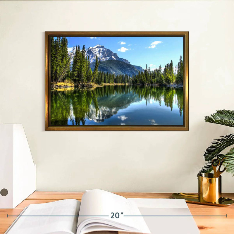 Parc national Banff, Cadre flottant doré, 13 po x 9 po