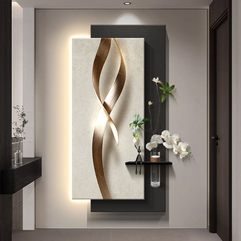 Image murale d'art moderne en grès, H 62,99 po x l 31,5 po