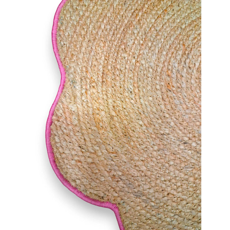 Ensemble de 6 napperons faits main en corde d'herbe | Rose rond Kressley | Tapis tissés naturels | Décoration de table Indian Artisan | Cadeau pour maman
