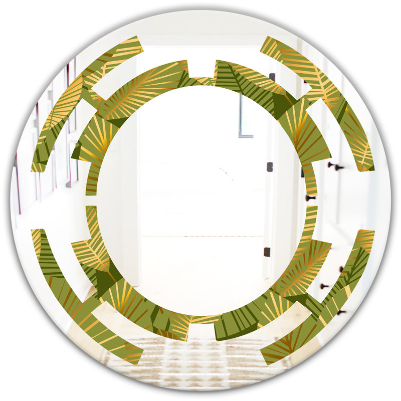Miroir mural Leaves I Space Coastal, 23,6 po x 23,6 po
