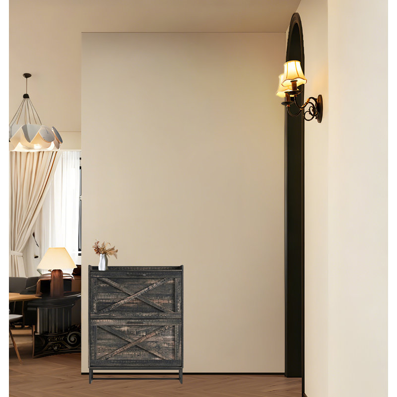 Armoire à chaussures étroite, Chêne
