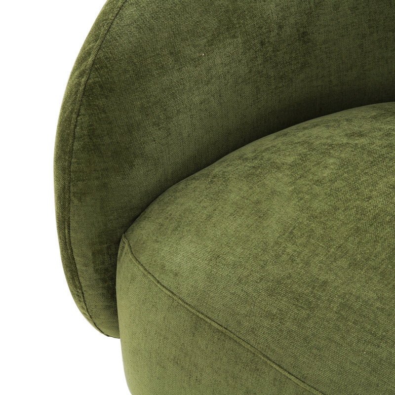 Canapé en velours vert vieilli 86 po Poole, Velours vert délavé