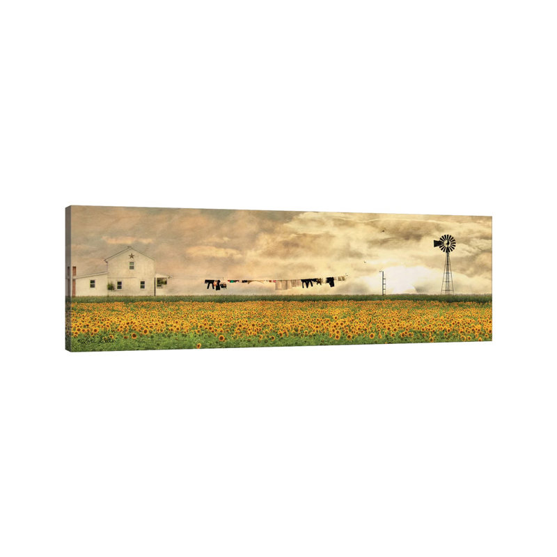" Laundry Day " by Lori Deiter, 12" H x 36" W x 1.5" D, Wrapped Canvas