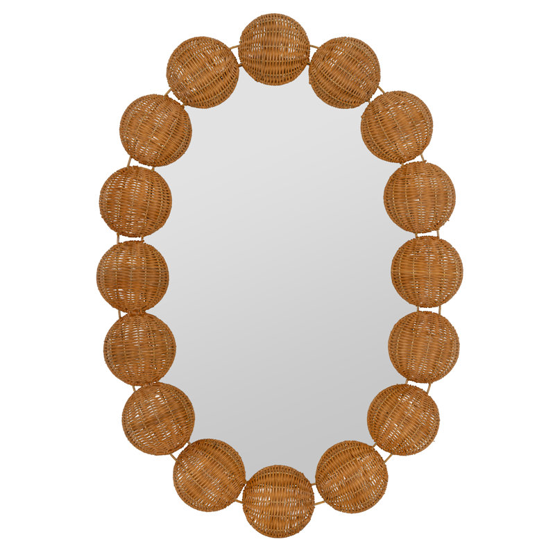 Oval Bamboo / Rattan Mirror