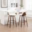 Tabourets pivotants Mid-Century rembourrés en similicuir Devlin-347477721-347477722