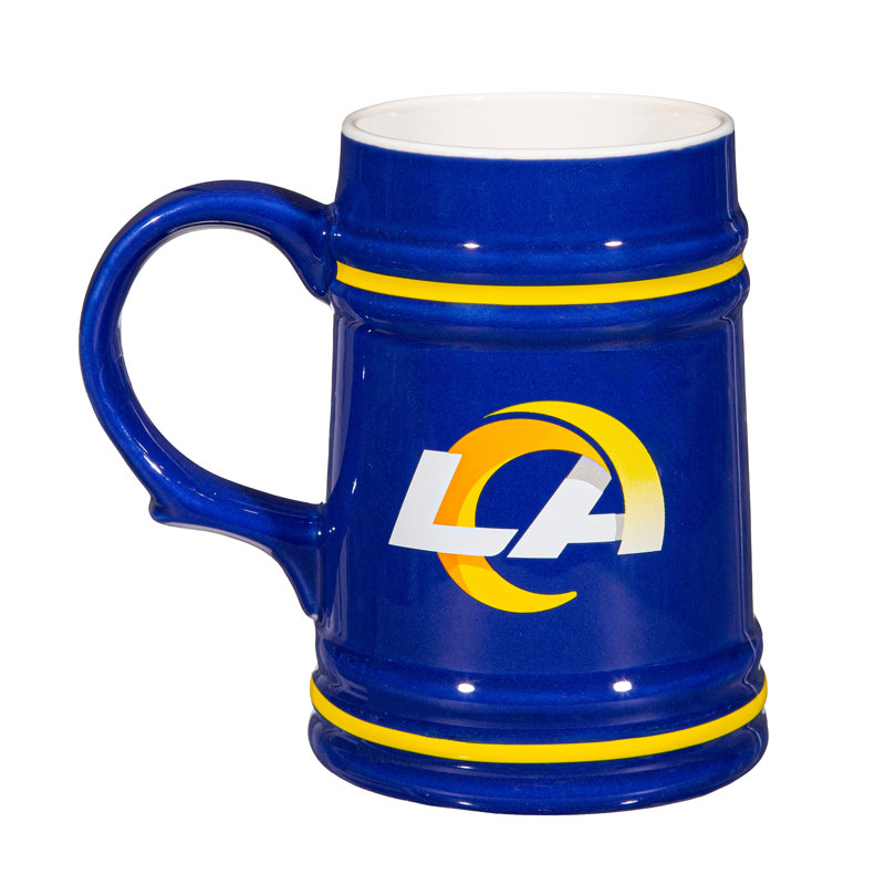Los Angeles Rams Ceramic Stein Cup, 24oz