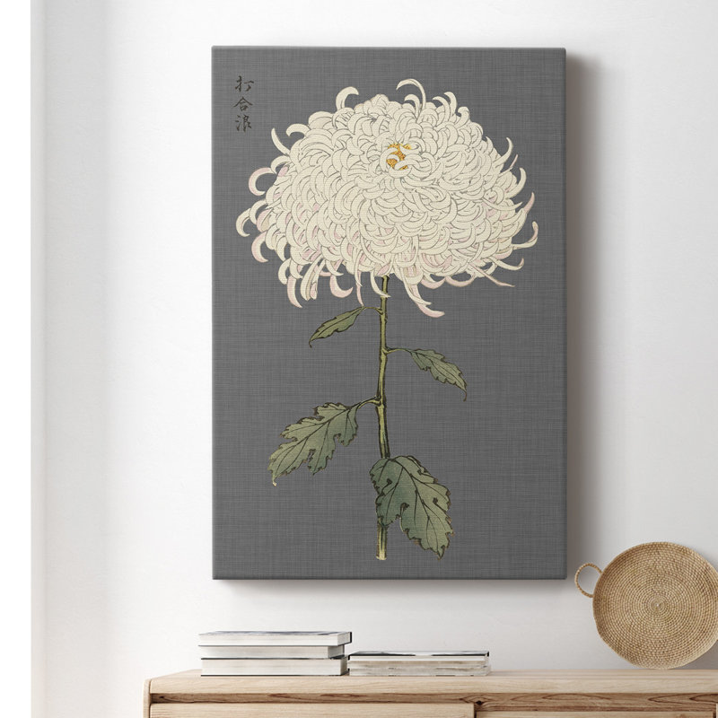 Dramatic Ivory Mums II " Dramatic Ivory Mums II " Oil Painting, 60" H x 40" W x 1" D