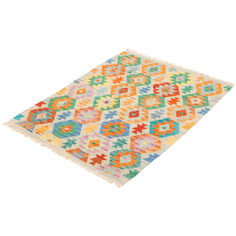 Tapis rectangulaire en laine 3 pi 5 po x 4 pi 9 po Priyal