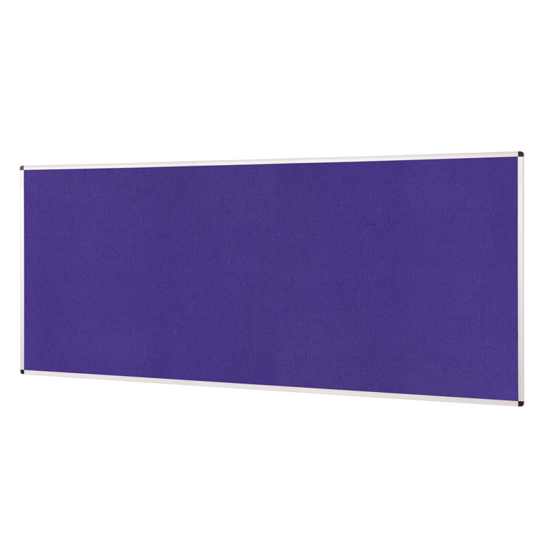 Wall Mounted Bulletin Board, Purple, 90 cm H x 120 cm W x 1.2 cm D