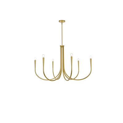 Catalena 6-Light Dimmable Iron Chandelier