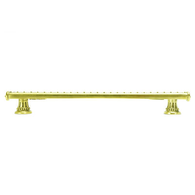 Cache 8 inch center to center pull with center decorated with swarovski crystals in finish Burnished Brass