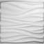 Panneau mural 3D 19,625 "x 19,625" en blanc (paquet de 10)