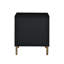 Table de chevet Myles noir, argent et or brillant