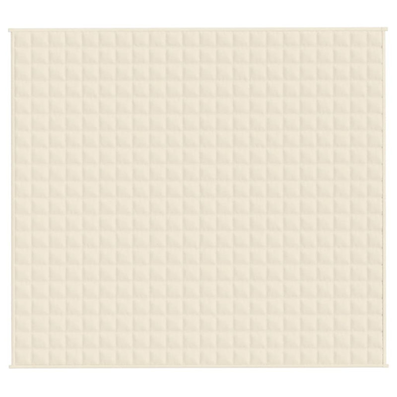 Couverture en polyester vidaXL, L 92,5 po x L 114,2 po, Crème, crème