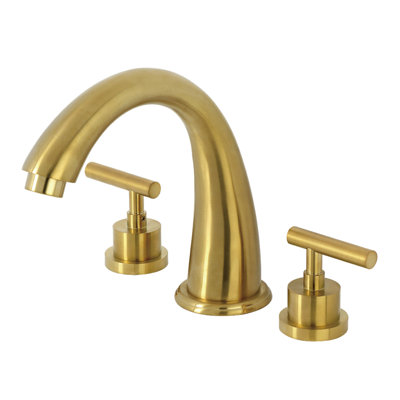 Robinet de baignoire romaine à 3 poignées et 3 poignées Kingston Brass Kingston