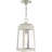 6.25in 1 Light Satin Outdoor Pendant Lantern Clear Glass Shade-101230773
