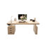 Bureau électrique à hauteur réglable en cuir à deux moteurs Modern Luxury (avec armoire à tiroirs) - 3 options de bureau disponibles-849146302-849146299