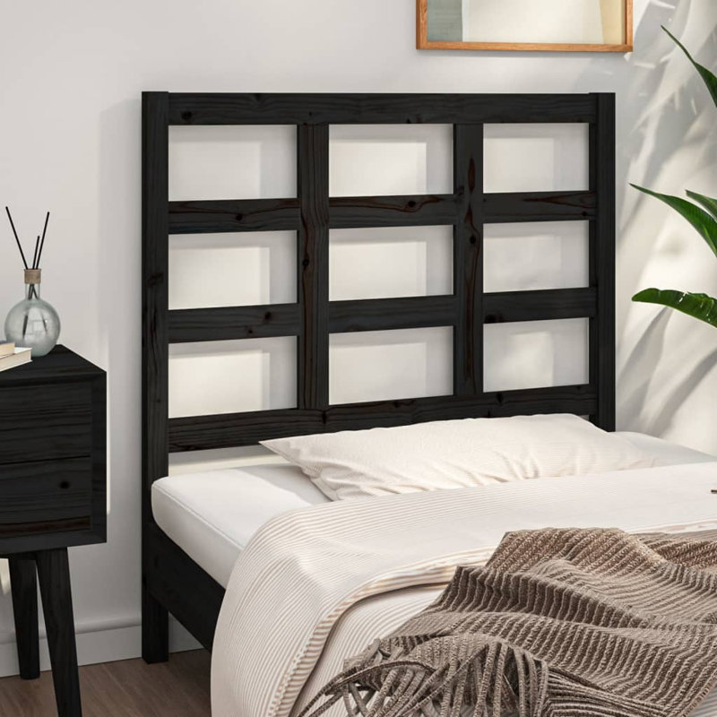 Mendota Solid Wood Headboard, Single (3'), Black