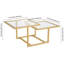 Table basse carrée en laiton Amalie-1864384256