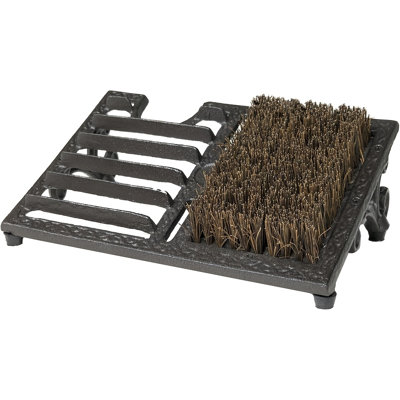 Grattoir à chaussures robuste en fonte avec poils rigides, brosse autoportante pour enlever la boue d'extérieur pour le nettoyage de l'entrée, du porche et de la cour