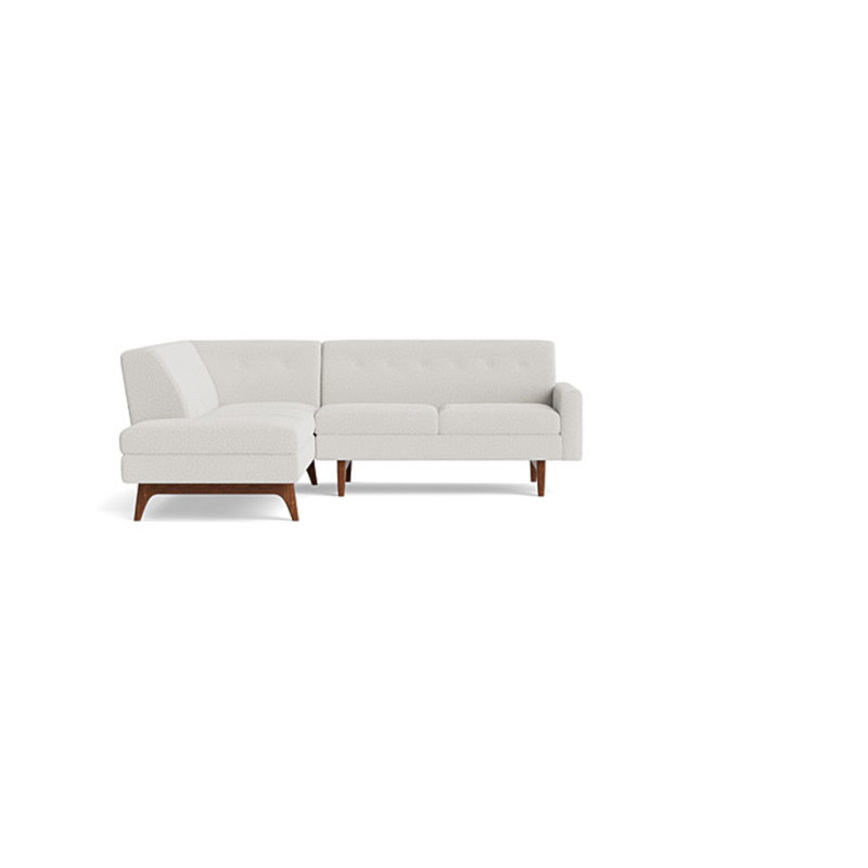 Tyler Sectional With Bumper (95" X 95"), Performance Weave - Natural, Left Hand Facing