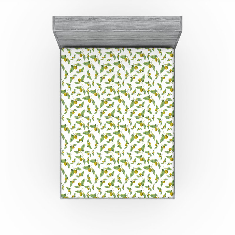 Drap-housse tangerine Ambesonne, California King Fitted Sheet