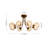 Mid-century 8-light Water Patternede Glass Semi-flush Mount-1681351499