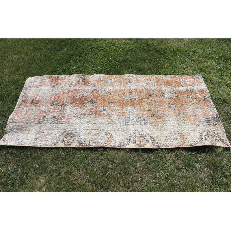 Vintage Turkish Small Tribal Rug in Rich Brown Hue Ideal for Enhancing Floor Aesthetics