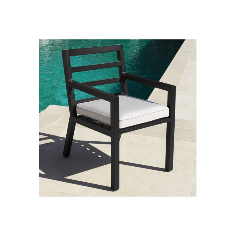 Delta Outdoor Dining Armchair, Black