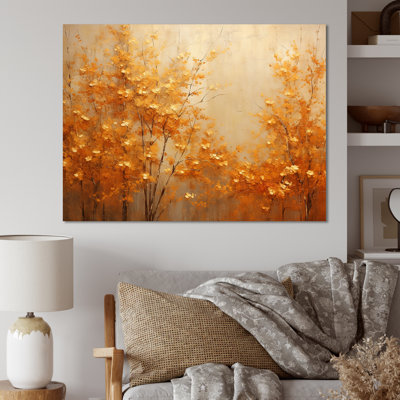 Golden Autumn Forest Harmony I - Forest Wall Art For Living Room