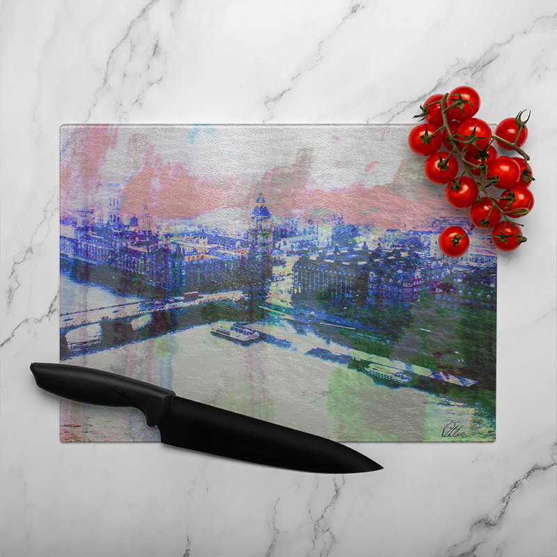 What A View Glass Chopping Board, 40cm L x 28cm W