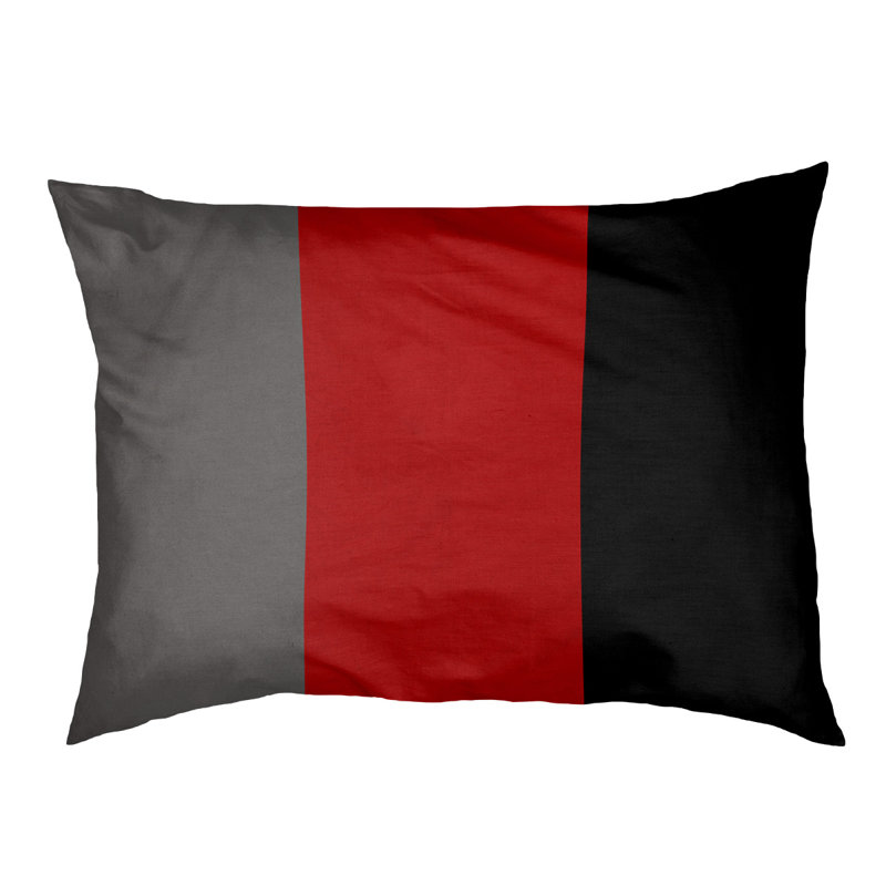 Coussin Ohio Football, Grand (l 40 po x P 30 po x H 6,5 po), Gris / écarlate / noir