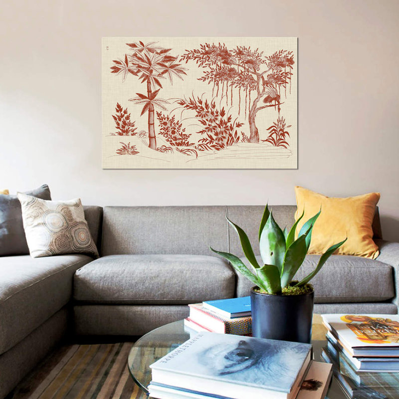 « ornement trees », impression sur toile, H 8 po x l 12 po x P 0,75 po, Toile tendue, Pas de tapis